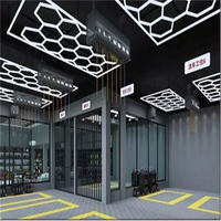 Design à motif hexagonal pour plafonnier LED de salle de sport, bureau, éclairage LED hexagonal pour garage, éclairage décoratif