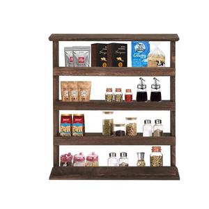Étagère à épices en bois pour l'intérieur et l'extérieur, présentoir mural pour épices, étagère à épices à plusieurs niveaux pour comptoir, armoire de cuisine - Product Image 5