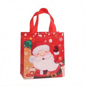 Sacs fourre-tout colorés de Noël en non-tissé imprimés pour cadeaux de fête et emballages de courses – Vente en gros - Product Image 1