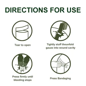 Medresq止血カオリンガーゼカオリンZフォールド緊急外傷ガーゼZフォールドIFAK緊急戦術屋外用 - Product Image 2