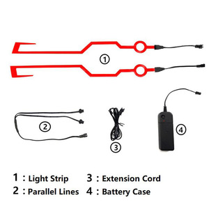 Tira de Luz LED para Casco de Motocicleta AIS, Control por Botón, Múltiples Colores, Accesorio de Seguridad para Conducción Nocturna - Product Image 5