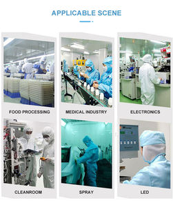 Reutilizável Lavável Poeira Livre 98% Poliéster 2% Fibra Condutiva Umpsuit ESD Sobretudo Coverall Antiestático ESD Coverall - Product Image 6