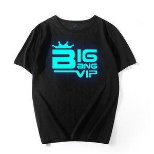 Di Vendita caldo T-Shirt Luminosa di Notte di Illuminazione di <span class=keywords><strong>Cotone</strong></span> Nero di Modo LED Flash Tee Shirts Divertente Attività Vestiti - Product Image 2