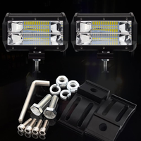 Barre lumineuse LED tout-terrain 72W 5 pouces, faisceau spot et large, pour ATV, Lada 4x4, camion, UAZ, éclairage de conduite LED auto 12V 24V