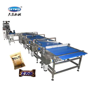 Skywin Automatic Feeding And Packing Machine Line For Cookie Cereal Bar Packaging