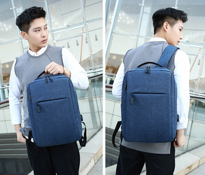 Biểu Tượng Tùy Chỉnh Người Đàn Ông Kinh Doanh Mochila Du Lịch Sinh Viên Polyester USB Không Thấm Nước Bagpack Trở Lại Gói Thiết Kế Trường Máy Tính Xách Tay Túi Ba Lô - Product Image 6