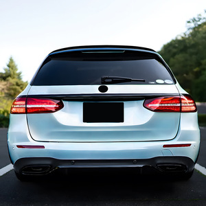 Mercedes-Benz E-Class W213 Estate Rear Spoiler Piano Black Carbon Fiber Texture ABS Deck DUCKTAIL 2016-2023 - Product Image 1