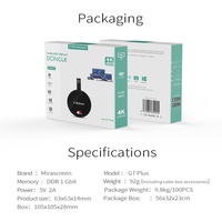 Émetteur-récepteur HDMI sans fil Mirascreen G7 Plus Miracast Airplay Wifi Dongle 4K 5G Anycast Dongle sans fil pour TV