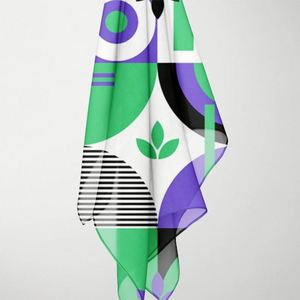 Écharpes en soie personnalisées, grandes écharpes carrées, imprimé léopard, écharpes en soie à chaîne, châles pour femmes, hijabs, foulards - Product Image 6