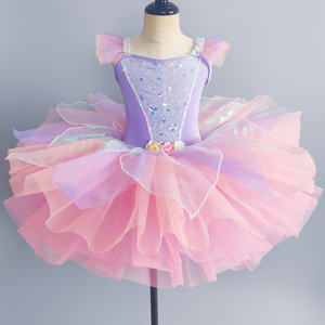 <span class=keywords><strong>Jupe</strong></span> <span class=keywords><strong>tutu</strong></span> à paillettes colorées pour filles, robe de danse de ballet mignonne pour la scène, pour princesse, bébé bouffant - Product Image 6