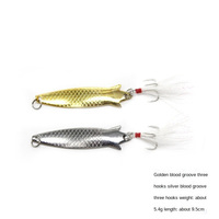 Vente en gros Hessen HSM001-1 Leurre artificiel dur en acier imprimé, type spinner-cuillère métallique, 6 cm 4,7 g, pour la pêche en mer, la truite, le bar et le brochet