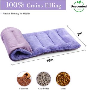 Almohadilla térmica para microondas para cuello, hombros y espalda, compresa caliente húmeda para microondas, <span class=keywords><strong>bolsa</strong></span> térmica con semillas <span class=keywords><strong>de</strong></span> lino - Product Image 3