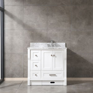 Meuble-lavabo de salle de bain haut de gamme de 36 pouces avec vasque en céramique et caractéristiques résistantes à l'eau - Product Image 1