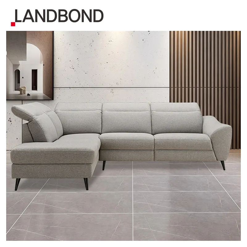 Landabligstof Woonkamer Sofa Grey 5-zits Power Elektrisch Liggend Sectioneel Voor Woonkamer Bank