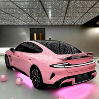 Film adhésif pour voiture Tsukino, rouge aurora, brillant, imperméable, auto-adhésif, film de changement de couleur, anti-rayures, décoration de logo, rouleau