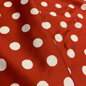 100% Polyester Polka Dot 75 * 150d Imitatie Zijde Satijn Bedrukte Stof Voor Jurk Dames Overhemd - Product Image 4