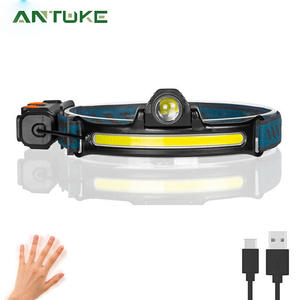 Linterna Frontal Recargable Antuke con Sensor de Movimiento LED COB, Luz para Pesca Nocturna, Alcance de 50 m, Regulable, Portátil - Product Image 1