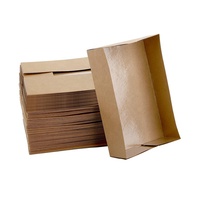 Boîte à tacos à emporter en papier kraft jetable pour restaurant, avec impression de logo personnalisée ZY OEM