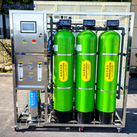 Système d'osmose inverse commercial à faible coût 1000 LPH, machine d'osmose inverse 4040 avec réservoir sous pression en FRP pour purificateur d'eau industriel