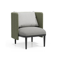 Canapé de cabine à dossier haut Simple réception moderne Les invités discutent du repos Bureau créatif Canapé de loisirs Siège unique Trois sièges