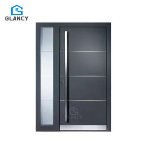 Fábrica de casas de acero inoxidable Puerta pivotante moderna Entrada principal Entrada frontal Puertas de seguridad exteriores - Product Image 3