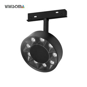 MT4201820 <span class=keywords><strong>Spot</strong></span> LED magnétique moderne à double fixation, mini-<span class=keywords><strong>rail</strong></span> en aluminium, CRI90, 9W, faisceau étroit 24°, noir/blanc - Product Image 2