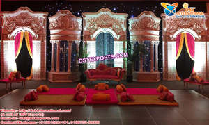 มหาราชางานแต่งงานที่น่าตื่นตาตื่นใจภาคใต้ของอินเดียเวทีแกรนด์เจนไนการตกแต่งเวทีงานแต่งงานหรูหราอินเดียตกแต่งเวทีมาเลเซีย - Product Image 6