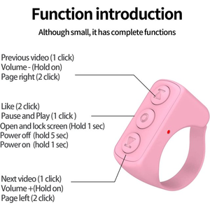 TikTok wiederauf ladbarer Smart Fingerring Wireless für Bluetooth Page Turner mit Clicker-Fernbedienung funktion Lade koffer - Product Image 3