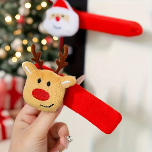 Wholesale Plush Cartoon Santa Claus Door Handle Cover With <b>Christmas</b> Bell <b>Christmas</b> Decoration Cover - Product Image 4