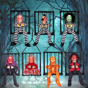 Decoraciones de Halloween animatronic horror animado fantasma colgante con ojos iluminados favores de fiesta en casa accesorios animatronic de Halloween - Product Image 3