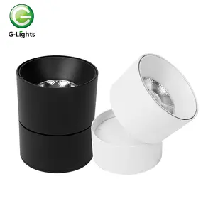 G-lights parlama önleyici ayarlanabilir 360 derece alüminyum 10w 20w 30w Led tavan sıva üstü Downlight spot