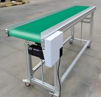 Lebar 800mm sabuk konveyor garis perakitan dengan stiker Printer mesin kemasan Diy produk Mini 32mm sabuk Mesin konveyor