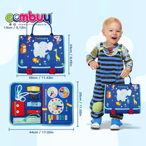 ของเล่นการศึกษาสำหรับฝึกประสาทสัมผัสสำหรับเด็กกระดานยุ่งให้ความรู้สึกเงียบสงบหนังสือสีสันสดใส - Product Image 5