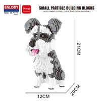 Blocs de construction en plastique ABS à mini-particules, modèles d'assemblage pour animaux de compagnie (chiens et chats), ornements, jouets éducatifs, vente en gros pour les 14 ans et plus