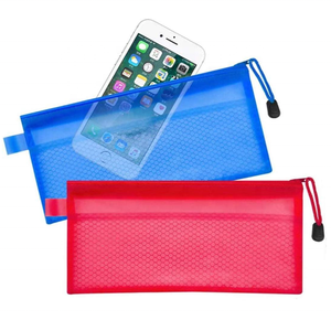 Tùy chỉnh sương giá Quà Tặng PVC A6 double-layer ZIP tập tin Pouch bút chì không thấm nước trường hợp văn phòng trường học nhỏ Câu Đố Hội Đồng Quản trị trò chơi lưu trữ - Product Image 2