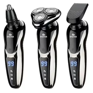 Hair Trimmer Rechargeable Cordless 3 In 1 Multifunction Electric Hair Clipper Professional Hair Cutting Machines For Men