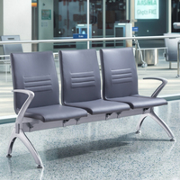 Chaise moderne en acier avec coussin en mousse durable, pieds antidérapants amovibles, design écologique pour les espaces publics