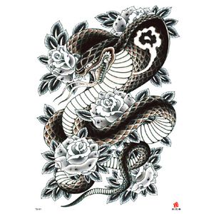 Tatuajes Temporales Grandes de Transferencia por Agua con <span class=keywords><strong>Diseño</strong></span> de Animal, Dios, Geisha y <span class=keywords><strong>Corona</strong></span> para Hombres, a la Moda y Ecológicos - Product Image 3