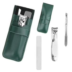 WellMS-1279 manikür seti yeni varış cam tırnak törpüsü gümüş tırnak makası setleri deri kılıf ile cımbız tırnak bakımı seti - Product Image 1