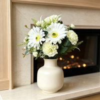Bouquet artificiel de gerberas et de carnations pour centre de table, cadeau fête des Mères, décoration florale pour la maison, fête, vitrine de magasin, arrangement de présentoir