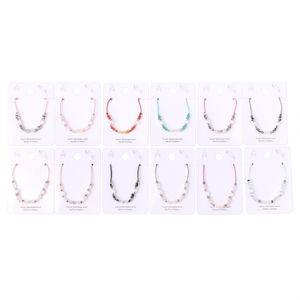 Bracciale in Acciaio Inossidabile con Perle e Cristalli PULSERA Fatto a Mano Set da 12 Pezzi - Product Image 2