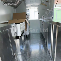 Remorque mobile en aluminium de camion de nourriture de fibre de verre de la norme australienne 4.8m de Blackser à vendre le nouveau chariot de restauration rapide