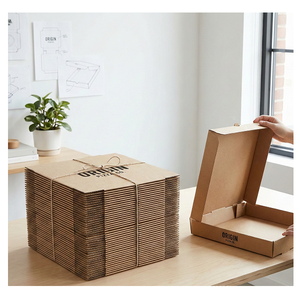 Boîte à pizza en carton ondulé de qualité supérieure, résistante à la graisse et aux fuites, emballage alimentaire pour les restaurants, les franchise et l'usage commercial - Product Image 1