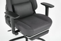 Tissu de chaise de jeu de bureau ergonomique de confort de haut niveau avec logo brodé en PU Design pivotant tournant Matériau métallique de refroidissement