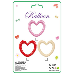 HT <b>Balloon</b> Heart Shape Foil <b>Balloon</b> 40 Inch Silver Frame For Valentine's Day Party <b>Decorations</b> - Product Image 4