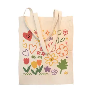 KAISEN Custom Logo Eco Friendly Blank Plain Foldable Recycle Cotton Canvas Tote Bag With Zipper