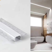 Profilé LED en aluminium noir encastrable à fente en T 60*13mm avec diffuseur blanc, idéal pour le plâtre - Vente chaude