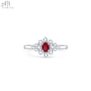 Fabricante de Joyería Fina de Hong Kong, Juego de Joyería de Oro Sólido de 18K con Rubí Natural y Diamantes Naturales, Regalo Perfecto para Mujeres - Product Image 3