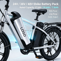Paket Baterai Lithium E-bike 36V 10.4Ah, Baterai Pengganti untuk Skuter Listrik, Sepeda Komuter Kota, Mendukung Kustomisasi