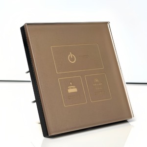 Hotel Intelligent Lighting Switch 433MHz Smart Glass Touch Switch 86x86mm Standard Size RF Wireless Wall Switch - Product Image 1